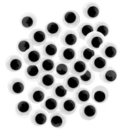 Prace ręczne dla dzieci - RUCHOME OCZKA do lalek maskotek czarne 8mm - 80szt LOVEART - miniaturka - grafika 1