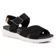 Sandały damskie - Timberland Sandały Wilesport Lthr Sandal TB0A27T60151 Black Nubuck - miniaturka - grafika 1