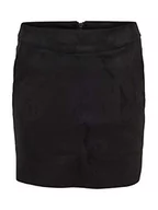 Spódnice - ONLY Damska spódnica ze sztucznej skóry, czarny, 40 - miniaturka - grafika 1