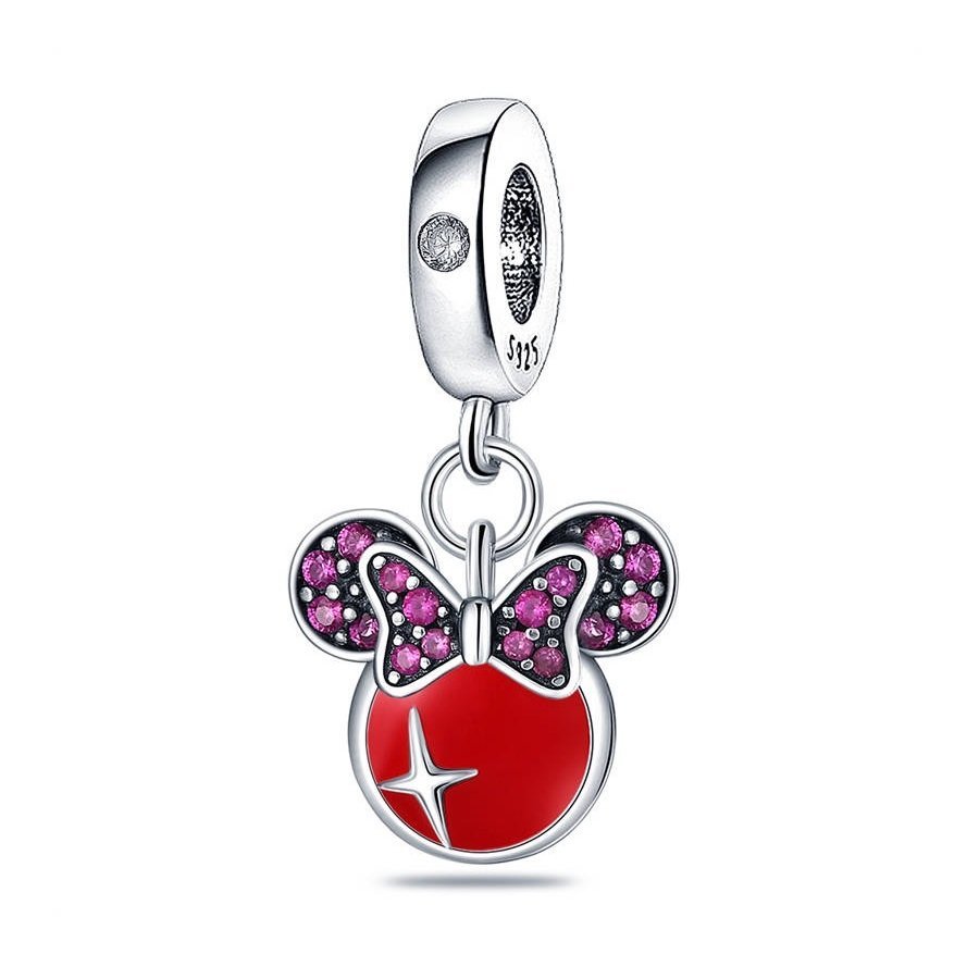 Zawieszka SREBRO 925 Charms koralik Disney Myszka Minnie Mini