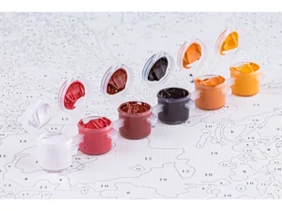 OBRAZ MALOWANIE PO NUMERACH RAMA 40x50cm KOT Z MOTYLKIEM - Malowanie po numerach - miniaturka - grafika 5