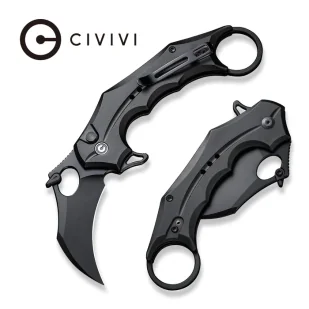 Nóż składany karambit Civivi Incisor II Black Aluminium, Black Nitro-V (C16016B-1) - Noże - miniaturka - grafika 1