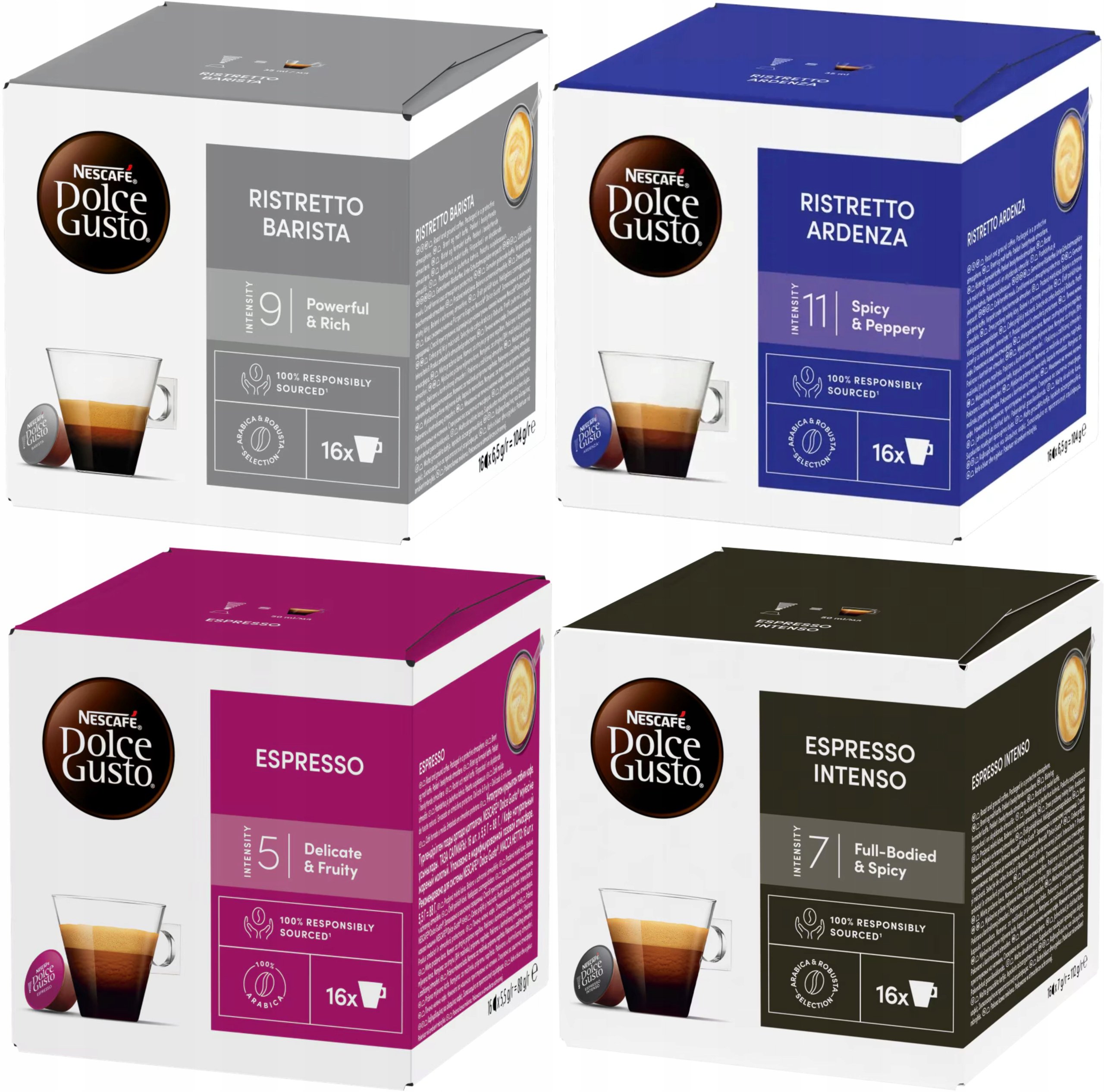 Kapsułki Dolce Gusto Nescafe Zestaw 4 x 16 kawy espresso