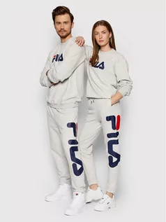 Spodnie sportowe damskie - Fila Spodnie dresowe Unisex Bronte AU0069 Szary Regular Fit - grafika 1