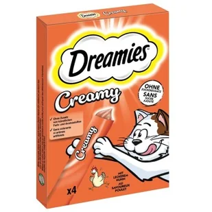 Dreamies Kremowy Przysmak dla Dorosłych 44x10 g Kurczak - Przysmaki dla kotów - miniaturka - grafika 1