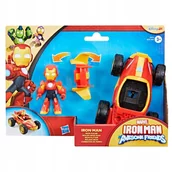 Figurki dla dzieci - Marvel Iron Man Awesome Friends Figurka i Pojazd Iron Racer Hasbro G1471 - miniaturka - grafika 1