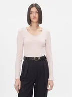 Bluzki damskie - Tommy Hilfiger Bluzka WW0WW41654 Różowy Slim Fit - miniaturka - grafika 1