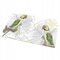 Podkładki na biurko - Mata Na Stolik Z Grafiką Podkładka Na Biurko Zielone Papugi 90x45 - miniaturka - grafika 1