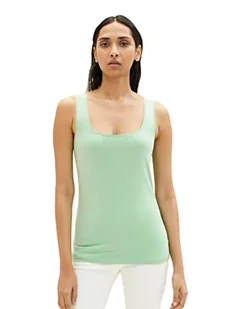 TOM TAILOR Damski Top 1035393, 31034 - Okra Green, 3XL - Koszulki i topy damskie - miniaturka - grafika 1