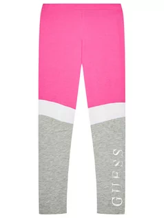 Spodnie i spodenki dla dziewczynek - Guess Legginsy K1YB00 J1311 Różowy Regular Fit - grafika 1