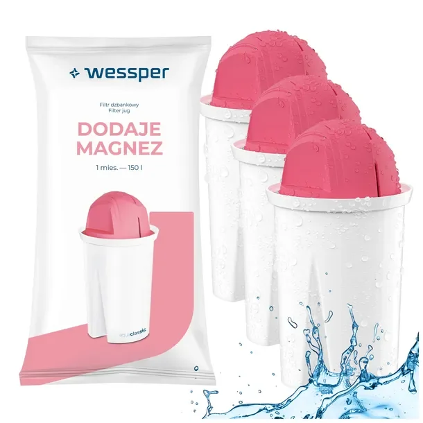 Wkład filtrujący Wessper MG+ magnezowy do dzbanek filtrujący Wessper 3x