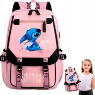 Plecaki szkolne i tornistry - Plecak Szkolny Do Szkoły Przedszkola Tornister Stich Lilo i Stich Pojemny - miniaturka - grafika 1