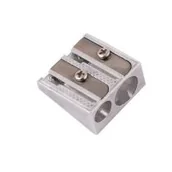 Temperówki - Deli Temperówka metalowa podwójna - miniaturka - grafika 1