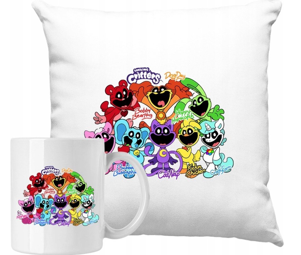 ZESTAW PODUSZKA + KUBEK Smiling Critters Smile Pomysł Na Prezent #4