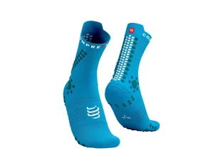 COMPRESSPORT Skarpetki do biegania trailowe ProRacing Socks V4 Trail hawaian ocean/shaded spruce - Skarpetki sportowe męskie - miniaturka - grafika 1