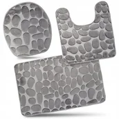 Dywaniki łazienkowe - 3szt Dywaniki Łazienkowe KOMPLET ANTYPOŚLIZGOWE Mega Miękkie 12mm Grubości BAT-MAT-SET - miniaturka - grafika 1