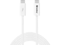 Kable USB - Sandberg USB-C>C USB4 240W+40Gbps, 2M kabel USB USB4 Gen 3x2 USB C Biały - miniaturka - grafika 1