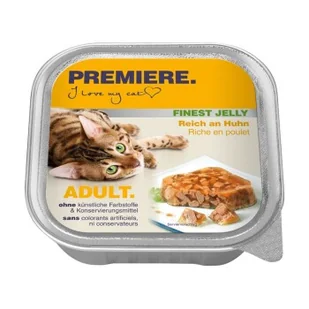 PREMIERE Adult Łosoś w galarecie 16 x 100 g Produkt bogaty w kurczaka 16x100 g - Mokra karma dla kotów - miniaturka - grafika 1