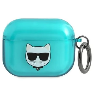 Apple Karl Lagerfeld Etui Karl Lagerfeld KLAPUCHFL AirPods Pro cover niebieski/blue Choupette KLD581BLU - Akcesoria do słuchawek - miniaturka - grafika 1