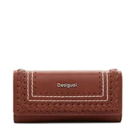 Portfele - Duży Portfel Damski Desigual 25SAYP21 Brązowy - miniaturka - grafika 1