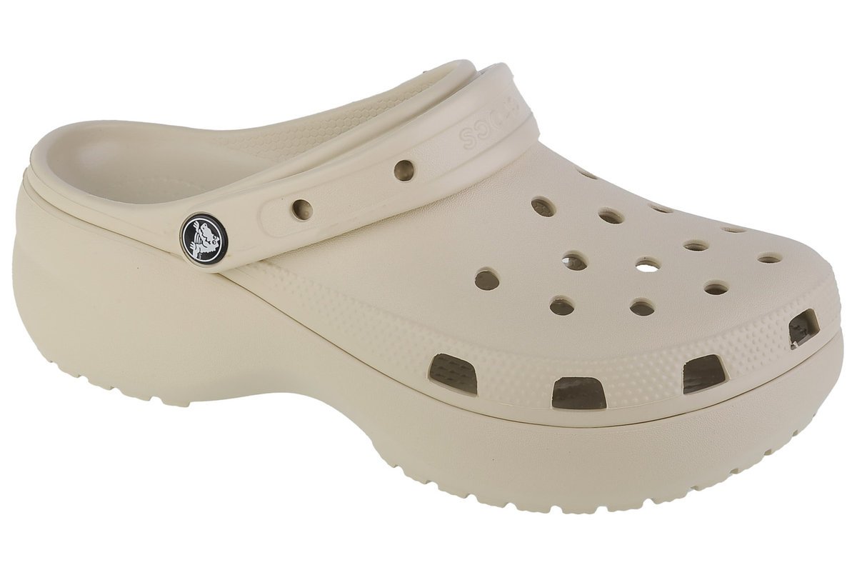 Crocs Classic Platform Clog 206750-2Y2, Damskie, klapki, Beżowy