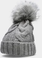 Czapki damskie - 4f Czapka zimowa H4Z22-CAD010 Chłodny jasny szary melanż r.S - miniaturka - grafika 1