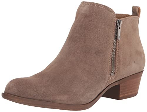 Lucky Brand Botki damskie Basel, Ciemny grzyb naturalny olejowany zamsz, 7.5 UK Wide