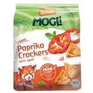 Krakersy - MOGLI (moothie owocowe, batony, napoje) KRAKERSY ORKISZOWE Z PAPRYKĄ, POMIDORAMI I OREGANO BIO 80 g - MOGLI BP-4260311982105 - miniaturka - grafika 1