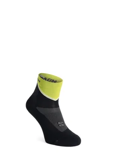 Skarpety biegowe Salomon Pulse Ankle - black/sulphur spring/yellow - Skarpetki i podkolanówki sportowe - miniaturka - grafika 1