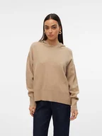 Swetry damskie - Vero Moda Sweter w kolorze karmelowym - miniaturka - grafika 1