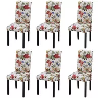 Krzesła - vidaXL Krzesła do jadalni 6 szt Floral Design Drewniana rama - miniaturka - grafika 1