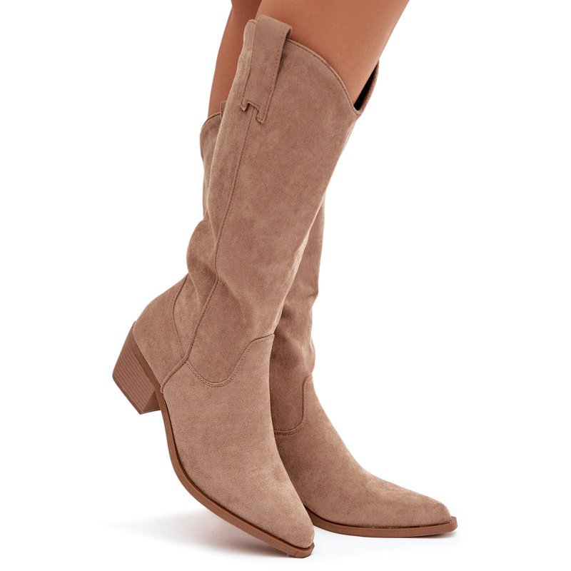 Kozaki Kowbojki Damskie Khaki Jazelle 41-39