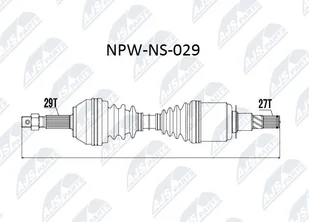 Wał napędowy NTY NPW-NS-029 - Układ napędowy - akcesoria - miniaturka - grafika 1