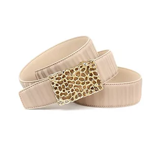 Anthoni Crown Unisex pasek skórzany pasek, beżowy, 110 - Paski - miniaturka - grafika 1