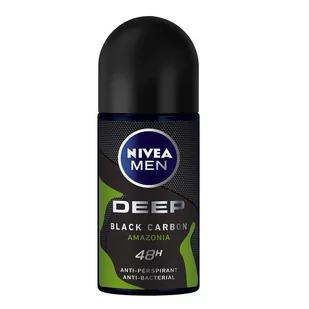 Nivea Dezodorant DEEP BLACK CARBON AMAZONIA roll-on 50ml 0185370 - Dezodoranty i antyperspiranty męskie - miniaturka - grafika 1
