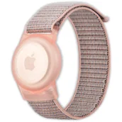 Akcesoria do smartwatchy - Opaska pasek dla dzieci Vanfone do Apple AirTag, piaskowy róż - miniaturka - grafika 1