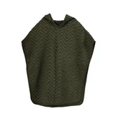 Okrycia kąpielowe dla dzieci - Filibabba Poncho Zigzag Dark Green - miniaturka - grafika 1