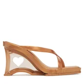 Klapki i japonki damskie - Japonki Melissa Melissa Glass Heel Ad 35801 Złoty - miniaturka - grafika 1