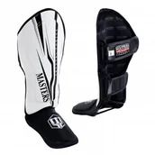 Ochraniacze do sportów walki - Nagolenniki MASTERS FIGHT EQUIPMENT NS-CRYSTAL, biało-czarne, rozmiar XL - miniaturka - grafika 1