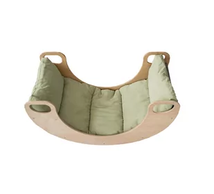 Małpiszon, Kocyk na bujak drewniany Moon zielony - Skoczki dla dzieci - miniaturka - grafika 1