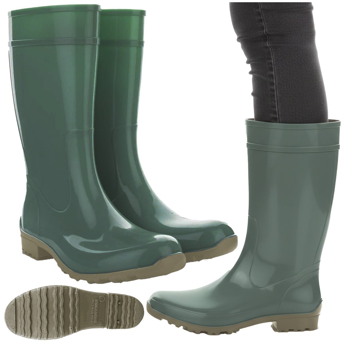 Kalosze damskie MOLTI IL697 khaki 38