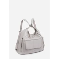 Torebki damskie - Torebka Damska 2w1 Plecak Shopper Jasny Beż LUIGISANTO - miniaturka - grafika 1