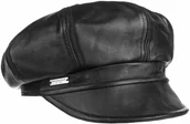 Czapki dla dzieci - Czapka Newsboy Skóra by Seeberger, czarny, L (58-59 cm) - miniaturka - grafika 1