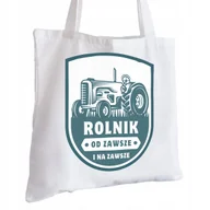 Torby i wózki na zakupy - Torba Bawełniana biała dla Rolnika Na Prezent ekologiczna Trwały Nadruk - miniaturka - grafika 1