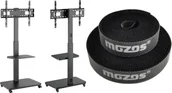 Uchwyty do telewizora - Mozos MSTV mobilny stojak tv stand do telewizora + Rzep Czarny 1 sztuka CM2M - miniaturka - grafika 1