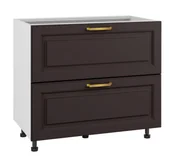 Meble kuchenne - Bristol Szafka Dolna Ds-90-2W-1Wew Modernbox Czarny Mat - miniaturka - grafika 1