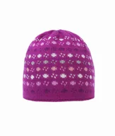 Czapki damskie - Czapka dziewczęca, różowa, wzorki, Döll - miniaturka - grafika 1