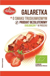 Amylon GALARETKA O SMAKU TRUSKAWKOWYM (BEZGLUTENOWA) BIO 40 g - Zdrowa żywność - miniaturka - grafika 2
