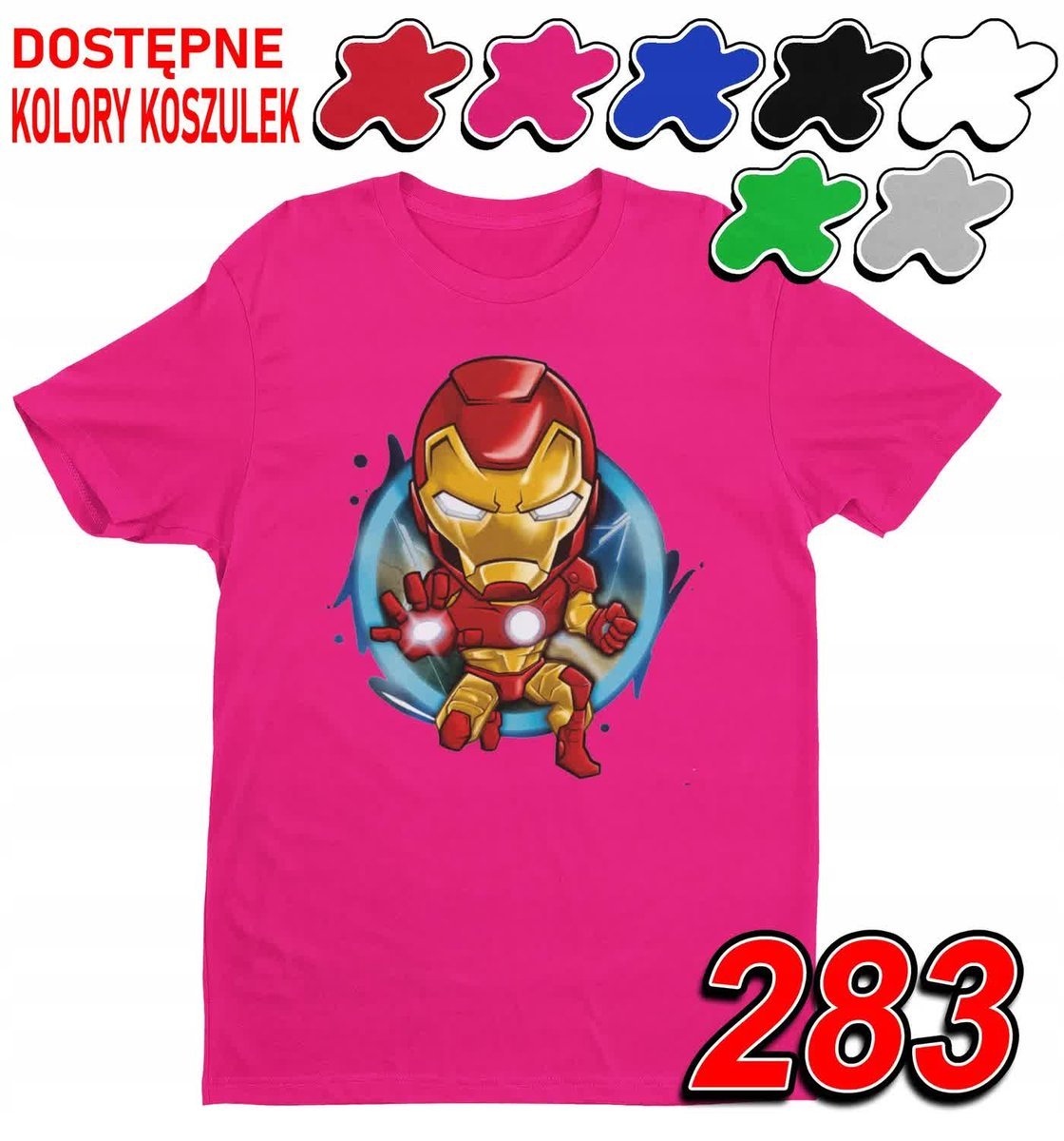 Dziecięca Koszulka T-Shirt Z Nadrukiem Avengers Iron Man - L 146-152