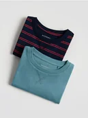 Bluzki dla niemowląt - Reserved - Bawełniany longsleeve 2 pack - niebieski - miniaturka - grafika 1